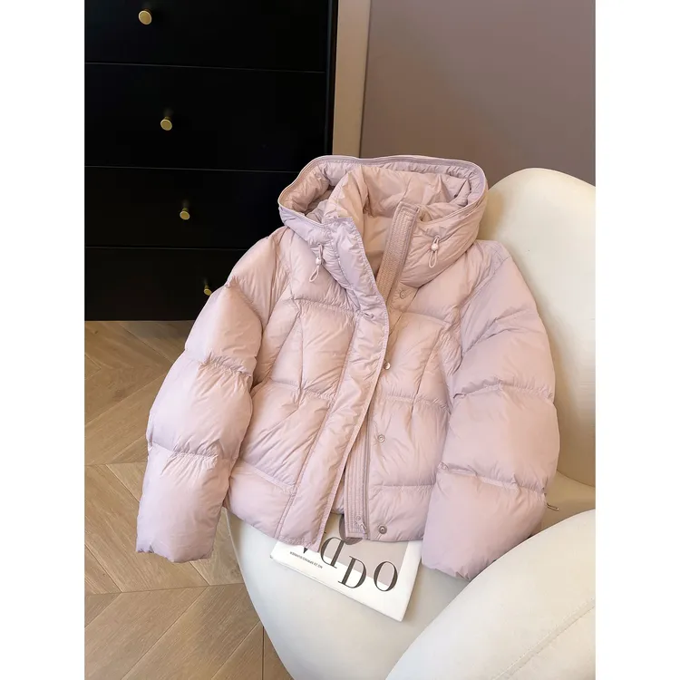 云朵泡芙连帽龟背加厚棉服上衣女款冬季2025新款保暖棉衣减龄外套