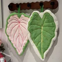 植物擦手巾叶子手巾挂式厨房卫生间便携浴室抹布清洁吸水手帕
