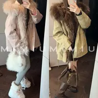 【mimius】U 高奢可拆卸獭兔内胆貉子毛领派克服 G11167