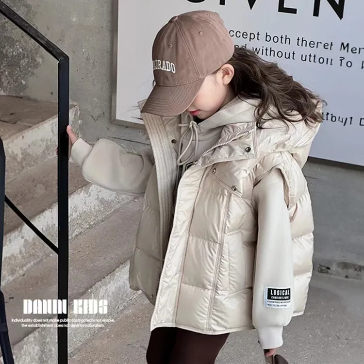 女童马甲秋冬2025新款冬款棉服外穿女孩大童加厚马夹保暖坎肩