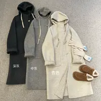 新款气质长袖纯属连帽毛呢外套DY5891