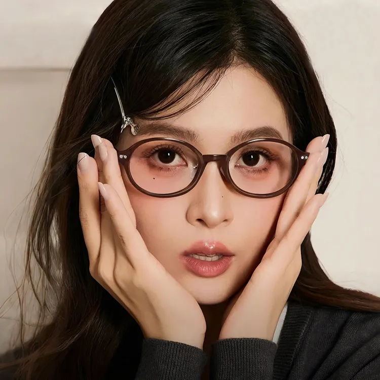 书呆子眼镜女近视可配度数素颜防蓝光超轻椭圆小框复古玳瑁镜框架