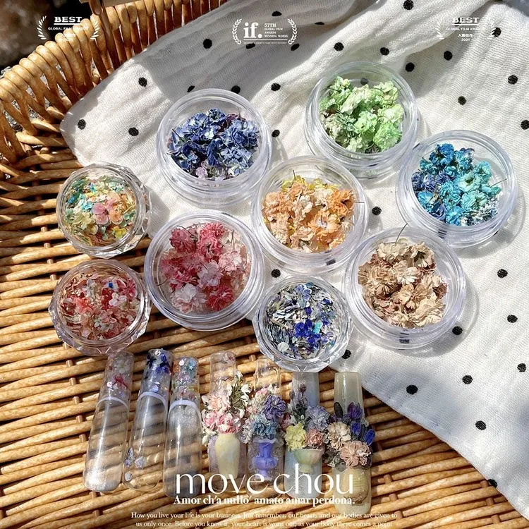 【玫瑰干花】插花美甲花艺美甲永生花材干花美甲国风插花手账DIY