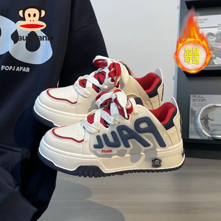 大嘴猴潮牌情侣板鞋2025新款面包鞋男女运动时尚潮鞋休闲百搭厚底