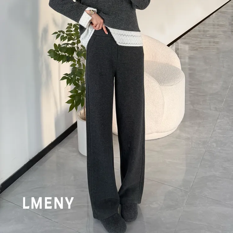 LMENY“糯米报恩裤”加绒/不加绒~绵羊毛窄版显瘦直筒长裤25TDK001