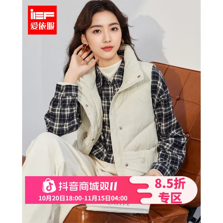 IEF/爱依服2025新款冬季棉衣马甲女款2025新款爆款外穿时尚风女冬