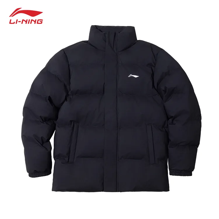 李宁棉服男款2025秋冬季新款短款保暖纯色面包服立领防风休闲外套
