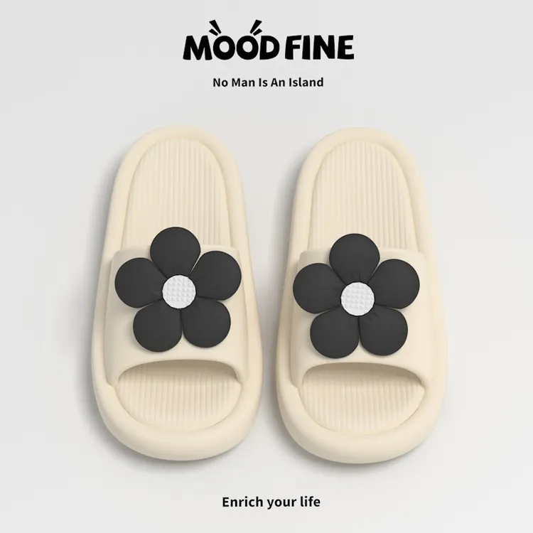 可爱花花拖鞋女士eva外穿2025新款室内居家厚底防滑凉拖浴室洗澡