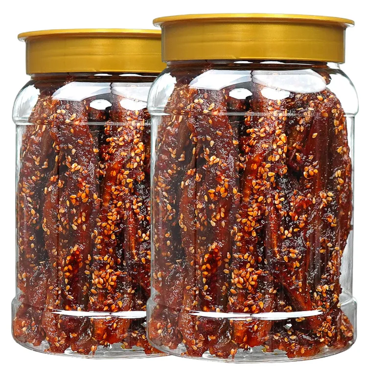 龙头鱼干 甜辣味罐装 特产海味散装鱼片小鱼仔即食鱼干营养辣味