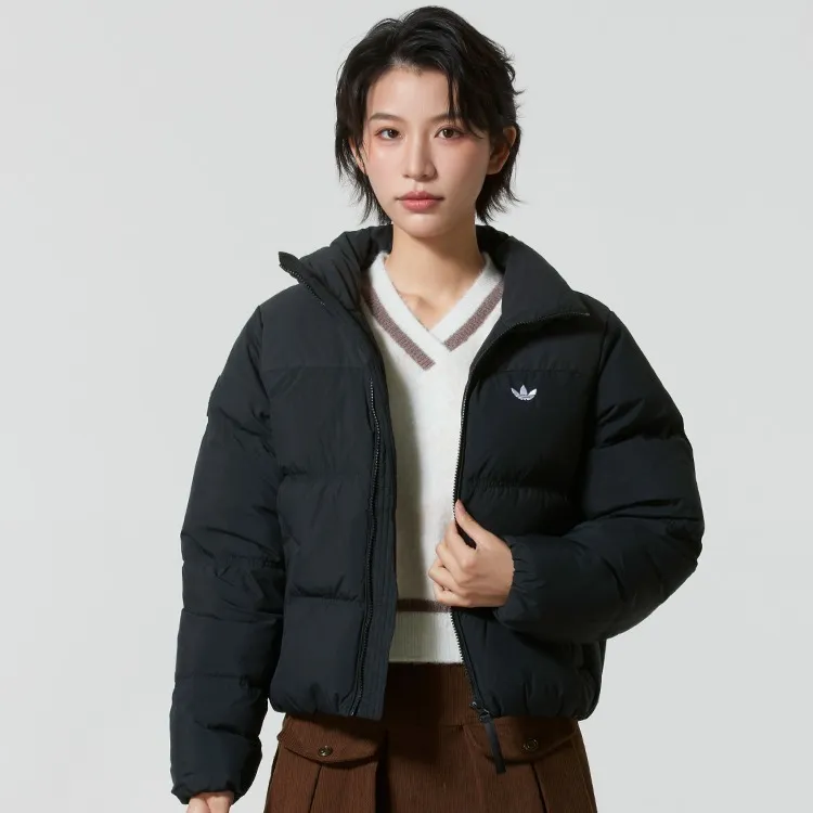 adidas阿迪达斯官方三叶草短款御寒羽绒服女保暖运动外套KC2659
