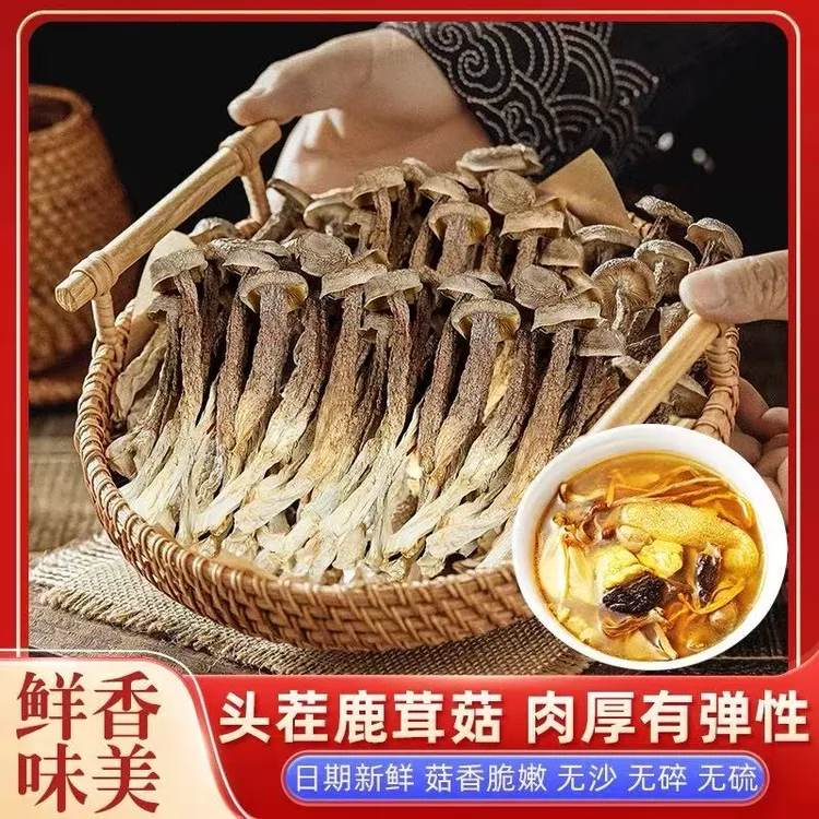 鹿茸菇干货无疏食材特级脆嫩炒菜煲炖煮鸡汤鲜美炒肉营养美味