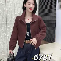 【歌莱图】2025早秋款拉链设计感百搭时尚外套休闲短款女外套#6781