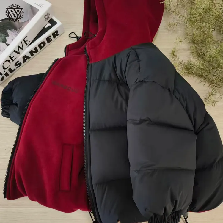 【现货48H】棒嘟优优冬季双面穿新款圣诞年服外套加厚连帽男女孩108