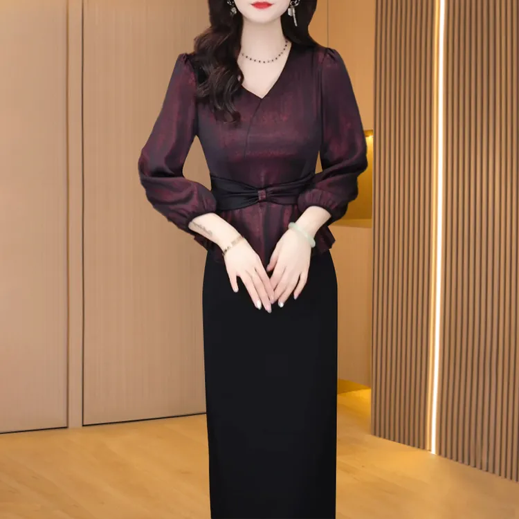 【可蓓儿】假两件连衣裙女秋季2025时尚小个子高端高级感