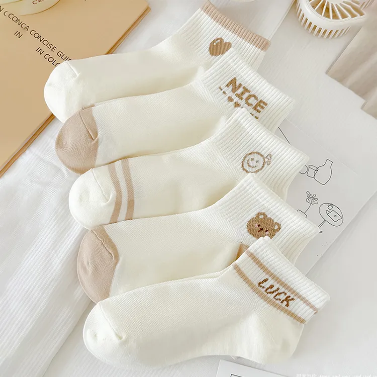 TUCANO纯棉防臭袜子女士短袜纯春夏季薄款可爱日系甜美低帮短筒
