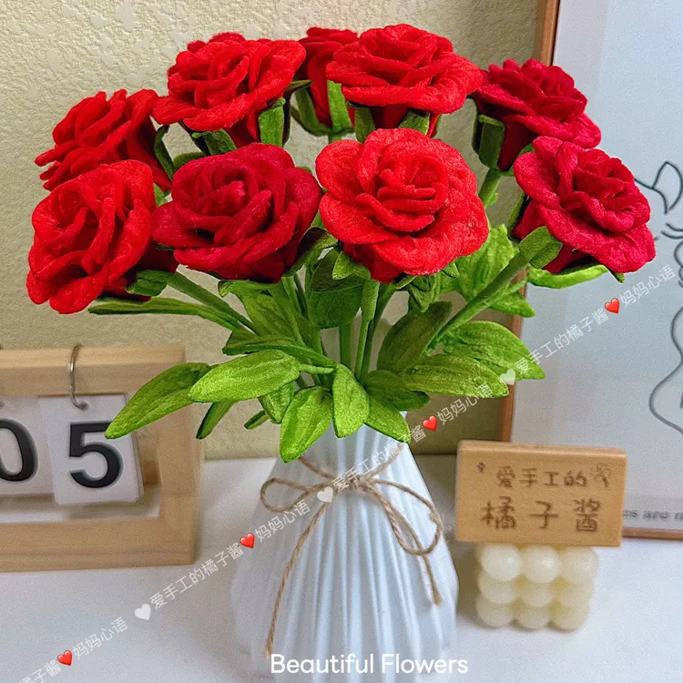 小王子玫瑰花手工DIY材料包扭扭棒情人节送女朋友