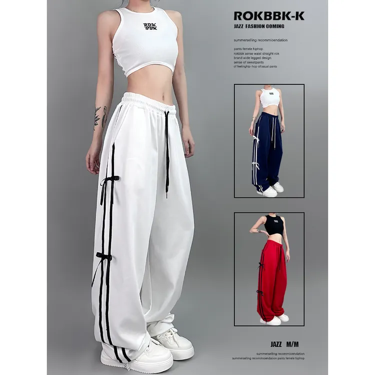 ROKBBK-K/布韩街舞潮牌爵士hiphop休闲宽松长裤女运动jazz服装