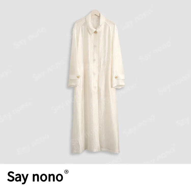懒猫nono│Saynono 定制微透醋纤松弛感风衣/BLF6861