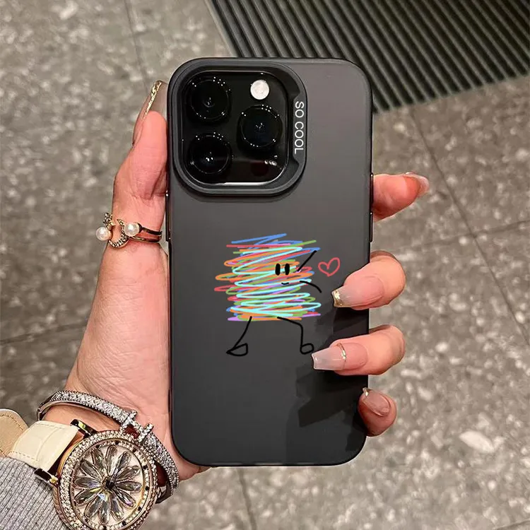 抽象小人适用苹果16/15手机壳iphone14Promax元气13软壳12防摔11x