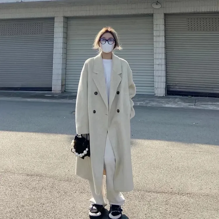 高级感毛呢外套女2025秋冬新款韩系爆款小个子赫本风加厚呢子大衣
