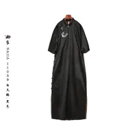 娜家·国风【白天鹅】非遗旗袍长裙新中式宽松复古重工气质