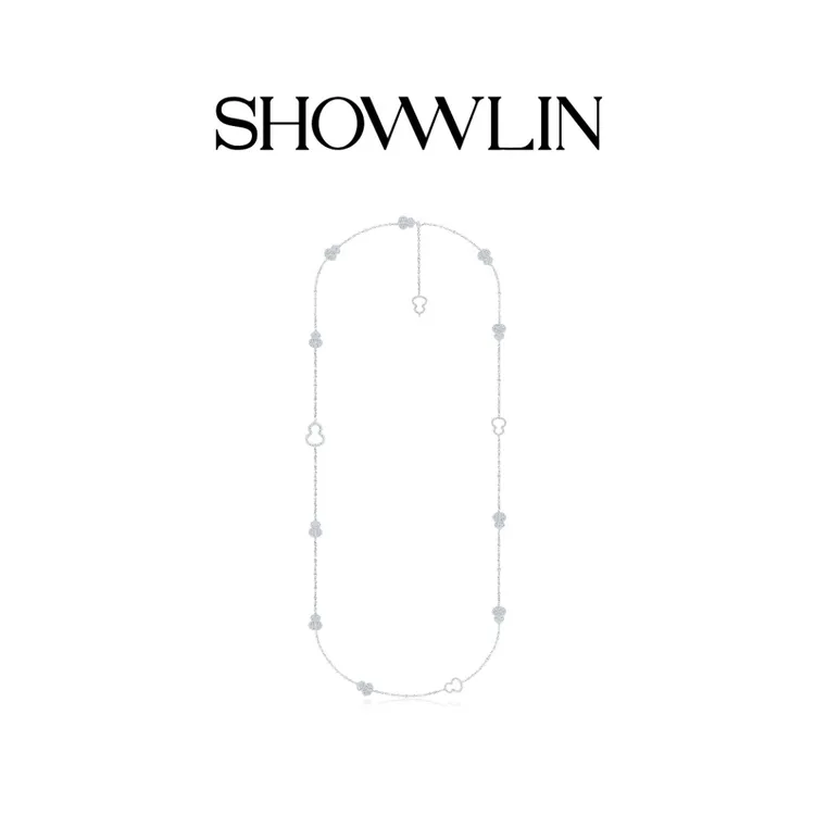 ShownLin 铜合金合成锆石项链 多宝葫芦挂脖长项链小众长款项链商品图