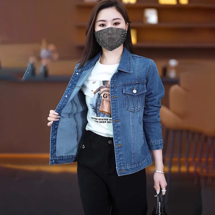 韩版百搭牛仔外套女短款2025春秋小个子休闲时尚学院风夹克上衣潮