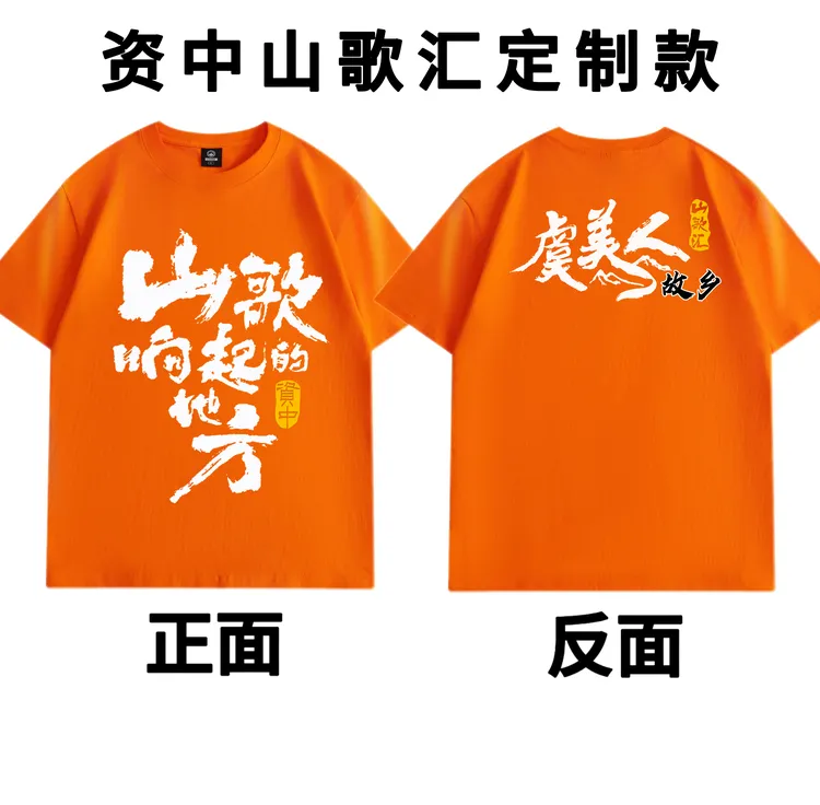 刀郎演唱会应援纯棉夏季短袖t恤山歌响起的地方同款重庆临沂大连