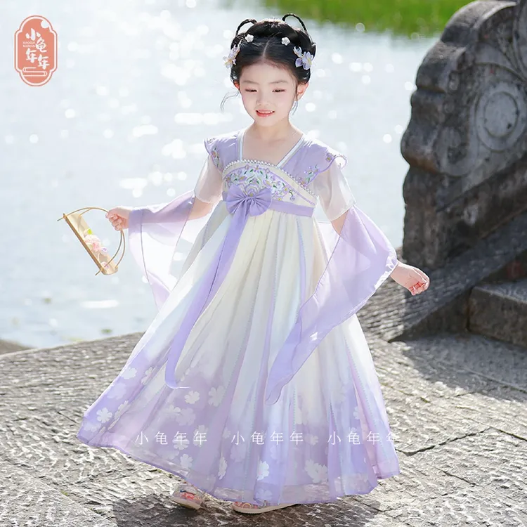 【黛薇】女童秋季宝宝古风薄款中国风仙女小女孩仙气飘逸儿童汉服