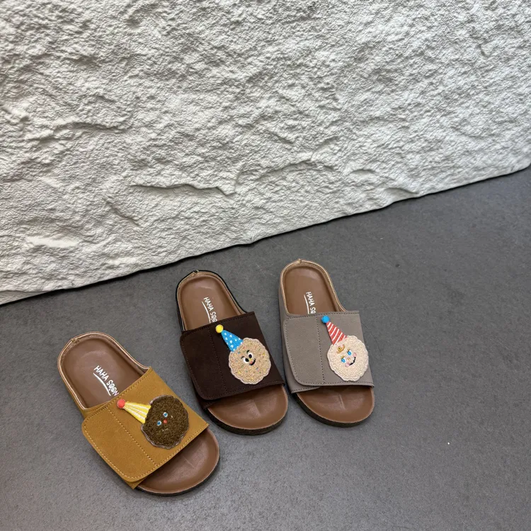 夏季韩国版儿童凉鞋外穿勃肯拖鞋男女童潮牌户外凉拖软底沙滩鞋子