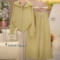 女童2025秋季新款纯色连帽休闲卫衣长裤套装5629