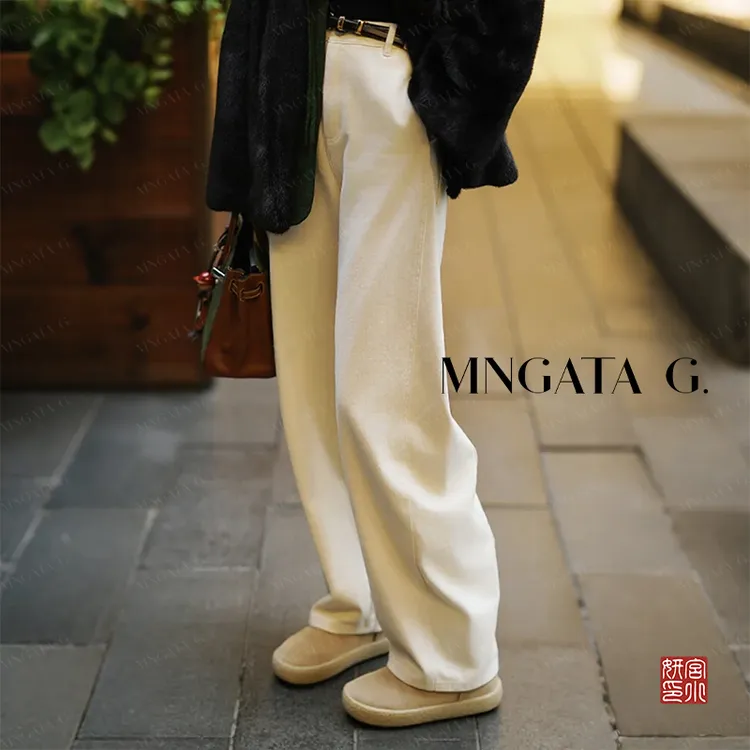 MNGATA G.宫小妍【欢喜牛仔裤】新中式中国风百搭秋冬裤子5090156