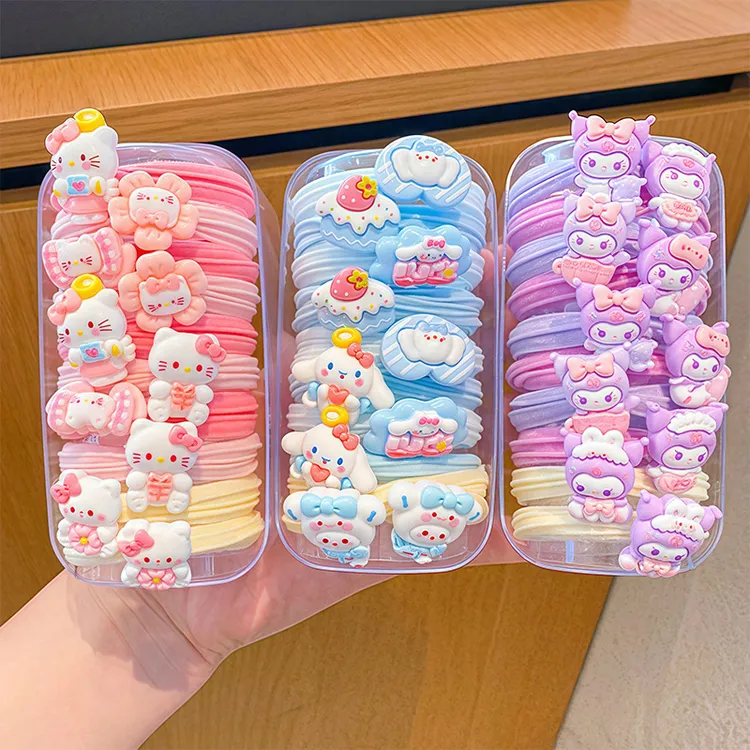 库洛米儿童发绳可爱不伤发宝宝皮筋扎头绳女孩丸子头马尾发圈头饰