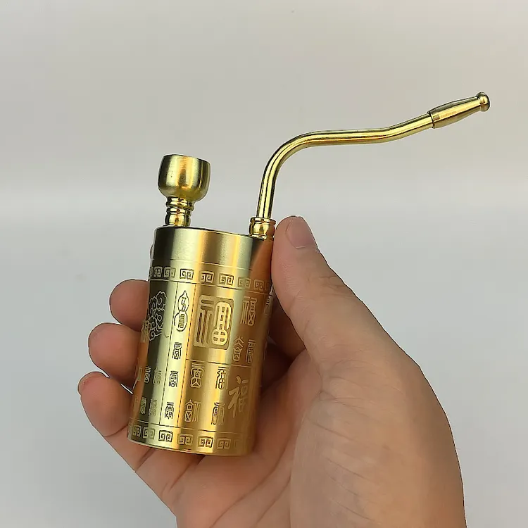 黄铜大容量水过滤烟嘴圆柱百福粗中细三用