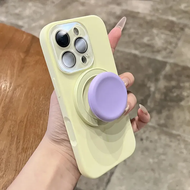 一体相机键气囊支架适用苹果16promax手机壳液态硅胶15磁吸全包14