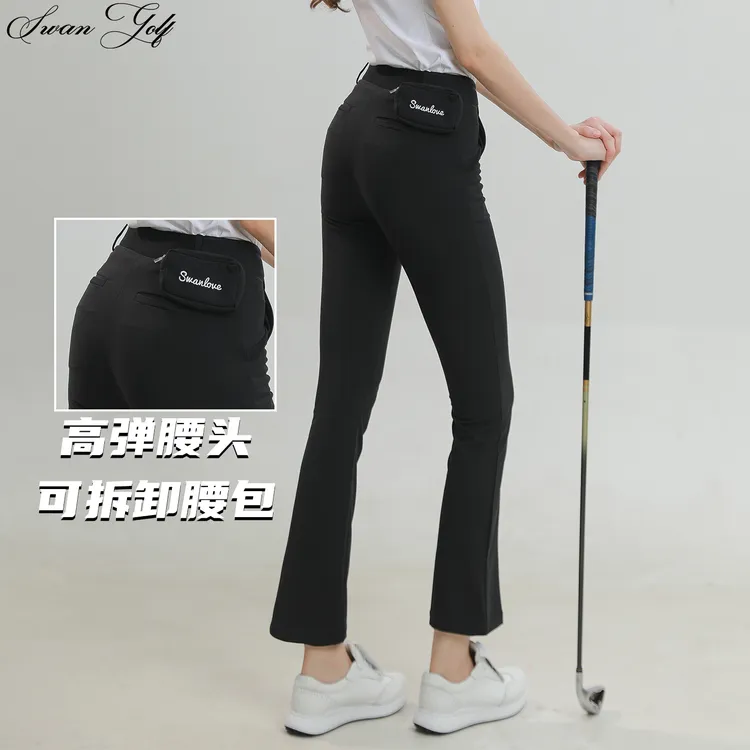 【9.5分高腰提臀】高尔夫服装女微喇长裤高腰提臀修身显瘦运动球裤