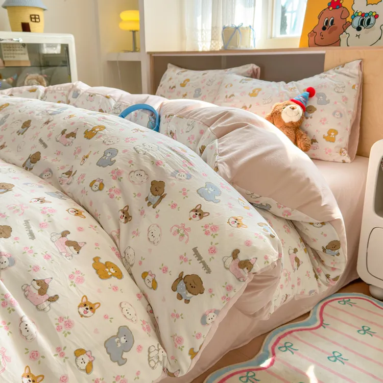 2025新款A类被套网红款超柔水洗棉印花款被罩单件家用宿舍单被套