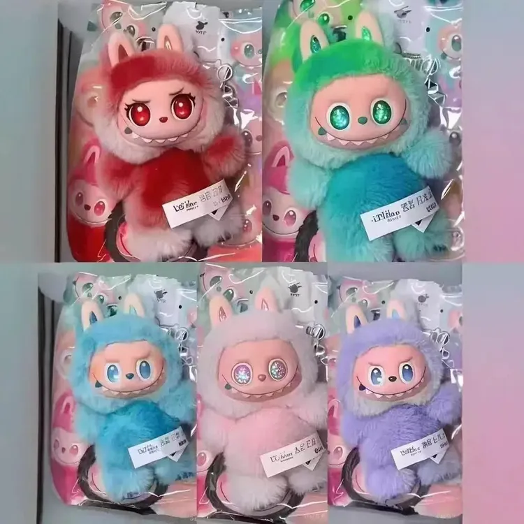 泡泡玛特拉布布三代盲盒心动马卡龙快乐猜猜系列搪胶毛绒玩具潮玩