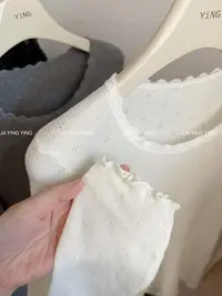 【熏香余味】提升穿搭精致度～叠穿～神仙打底衫女蕾丝边羊毛衫上衣