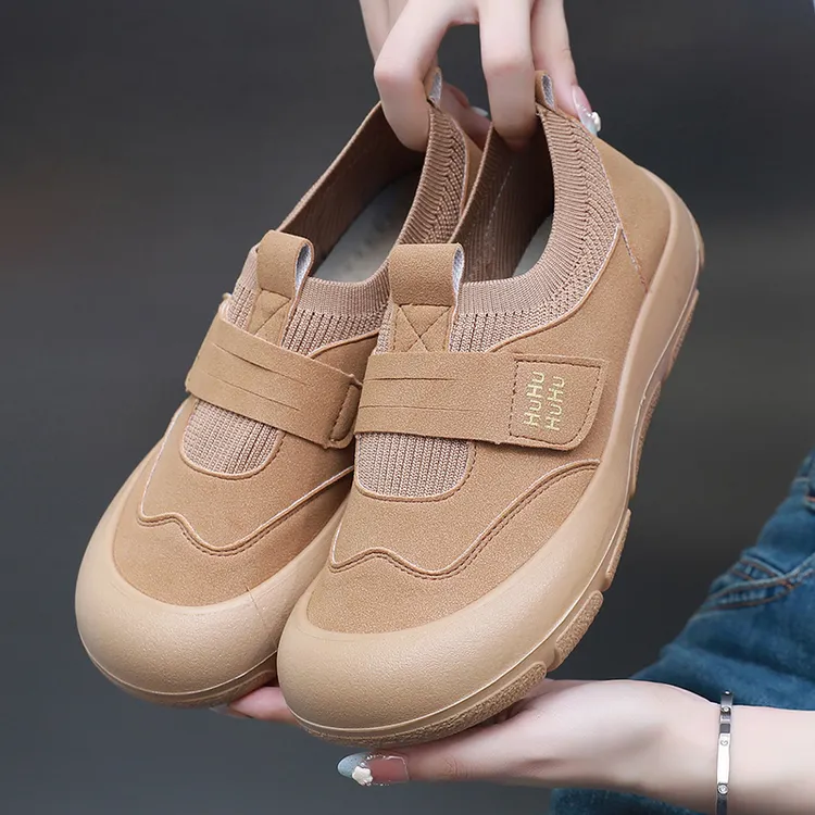 春秋爆款勃肯鞋女2025一脚蹬增高乐福鞋透气休闲懒人鞋宽松孕妇鞋