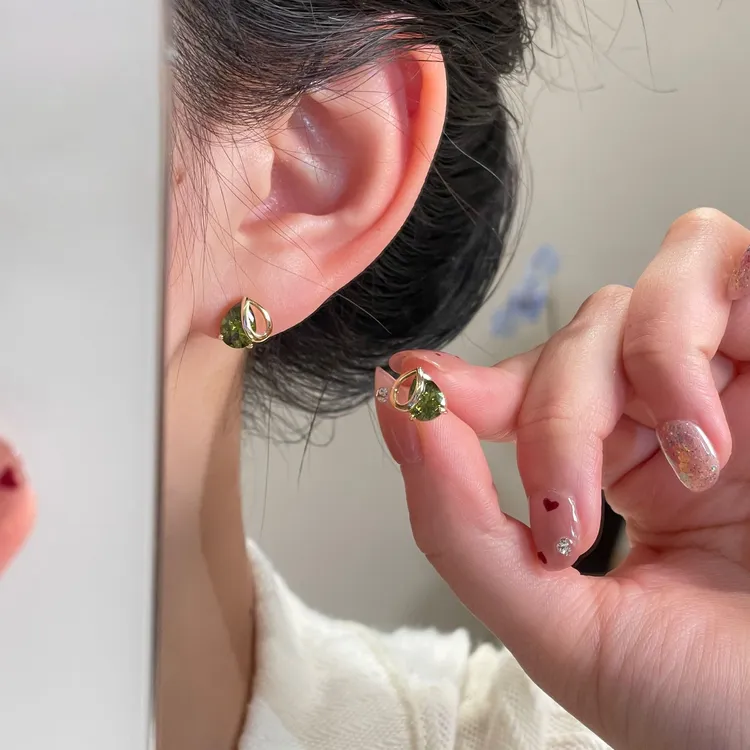 水滴耳环原创设计小众温柔气质时尚高级感耳环R2854