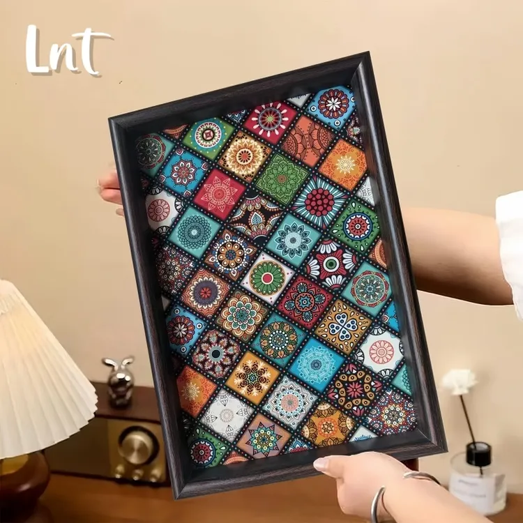 波西米亚客厅家用收纳桌面收纳盒波西米亚风收纳摆件盒托盘