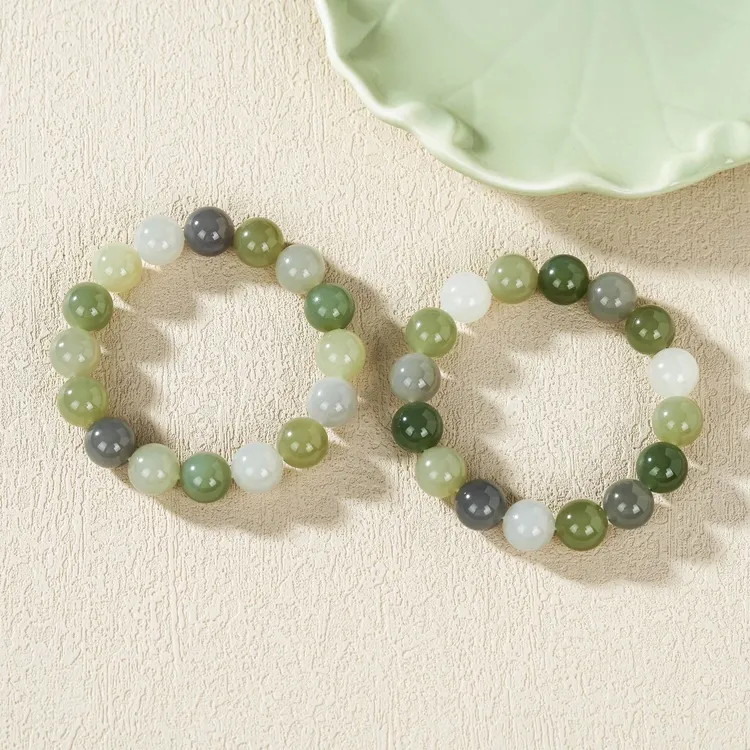 【云上叙】和田玉单圈手串-约12mm-多样性发一件 V25570-M（甄选）