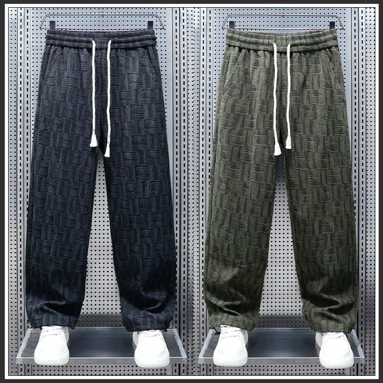 早秋直筒美式裤子男款运动休闲长裤2025新款潮牌慵懒风长裤子男