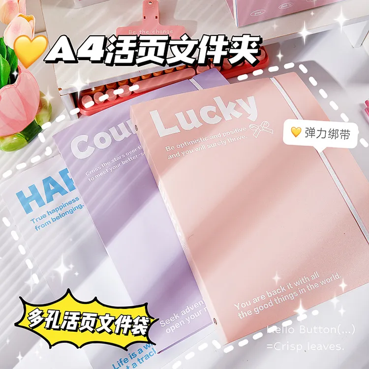 文件包壳A4试卷收纳活页文件收纳袋PP防水高颜值试卷学生用资料册