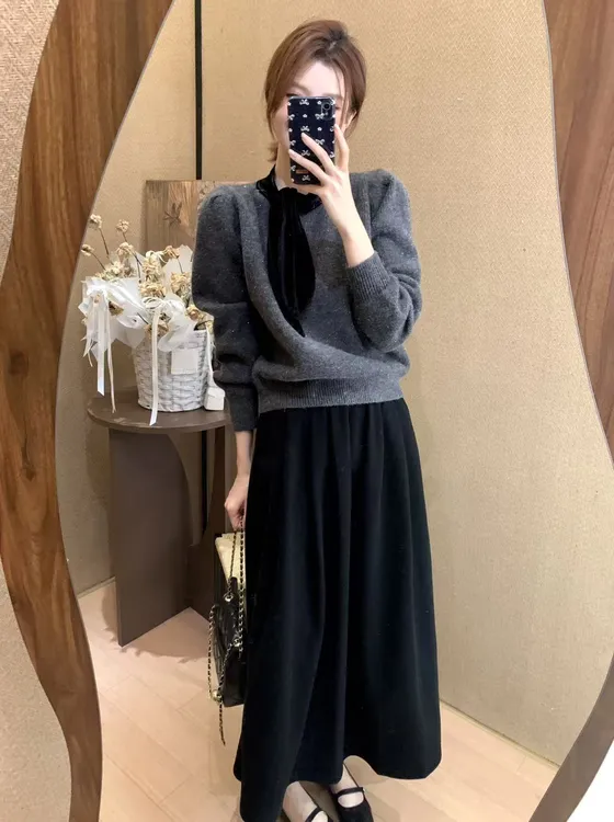 【芝士Cheese】伊顿美神 时尚百搭圆领套头休闲毛衣