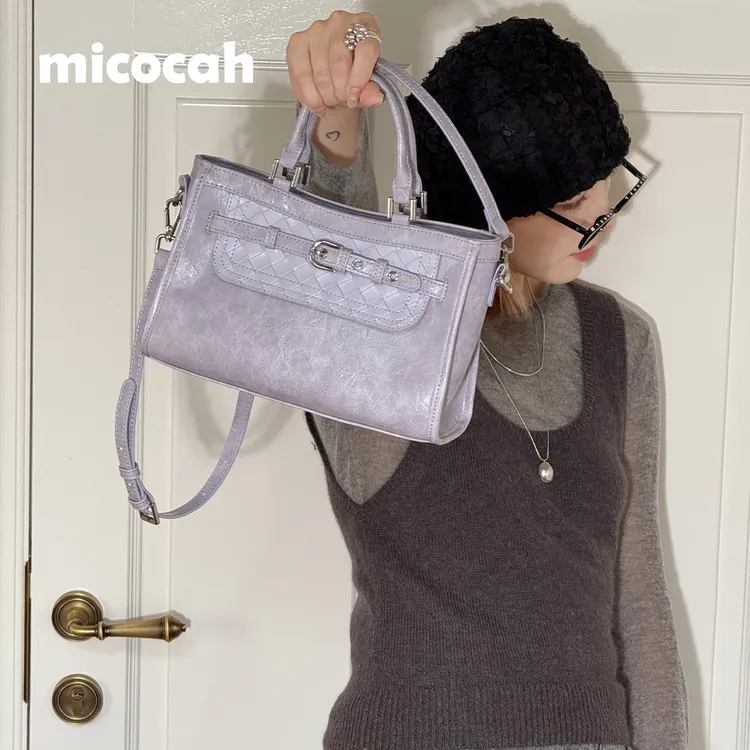 MICOCAH「韩剧女主」858新款小众凯莉包女包斜挎包手提包原创百搭