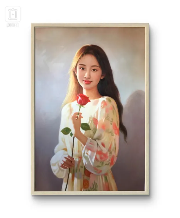 纯手工油画60-90客厅装饰画温馨小清新风格适用于玄关走廊