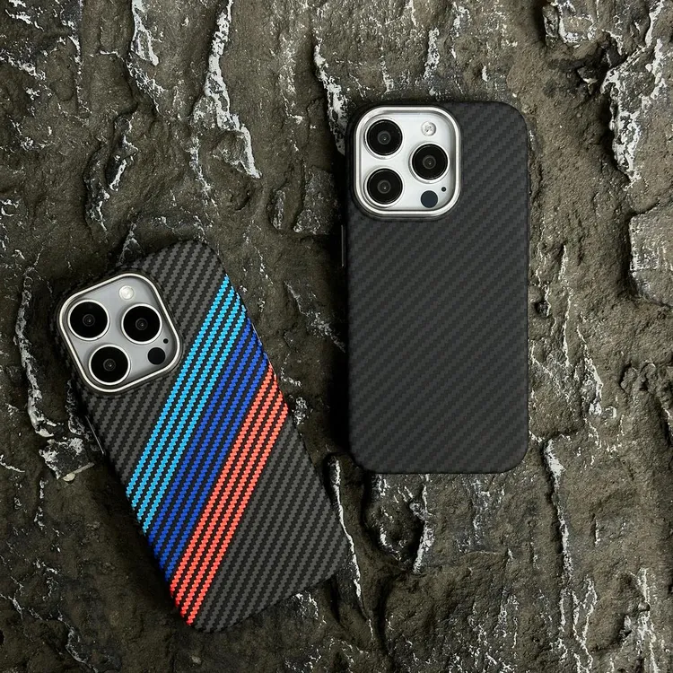 适用磁吸苹果15Promax新款手机壳iPhone14Pro宝马三色系列凯夫拉