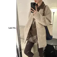浮光柔纱 毛呢时尚百搭大衣韩系高级感外套LW1521